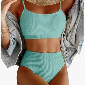 Teal High Rise Bikini